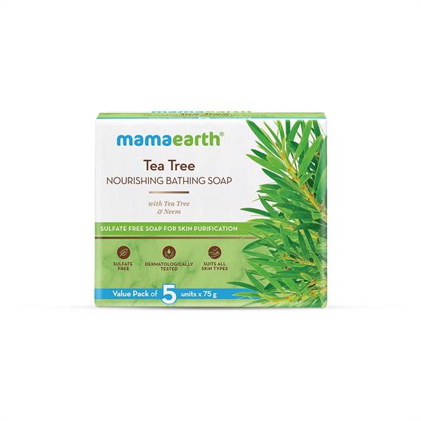 Mamaearth Tea Tree Nourishing Bathing Soap With Tea Tree and Neem for Skin Purification